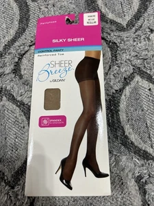 Gildan Sheer Breeze Strumpfhose beige seidig verstärkt Zehenkontrolle beige normal - Bild 1 von 2