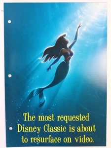 THE LITTLE MERMAID VHS RELEASE DISNEY PROMOTIONAL BOOKLET JANUARY 1999 LIKE NEW - Bild 1 von 3