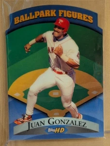 2000 Topps HD BALLPARK FIGURES #7 Juan Gonzalez Rangers RARE DIE CUT INSERT - Picture 1 of 2