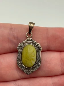 Sterling Silber Irland Connemara Marmor Jungfrau Maria Wende Anhänger - Bild 1 von 9