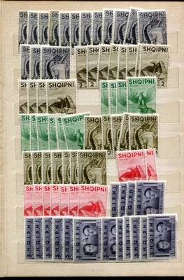 ALBANIA 1937-60 M&U Duplicated Lot 400+ Stamps - Image 1 of 4