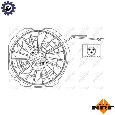 FAN ENGINE COOLING 47025 FOR M40/M42/M43B18 1.8L M44 B19 1.9L M40/M43B16 1.6L - Image 1 of 4