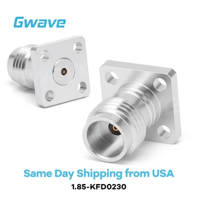 GWAVE TECHNOLOGY INC. 1.85mm Female Connector Field Replaceable, 4 Hole Flange, Pin Dia 0.3mm, 65GHz