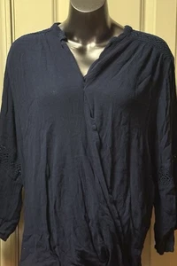 INC International Concepts ~ Para mujer ~ Top ~ 2X ~ Blusa ~ Azul marino - Imagen 1 de 17