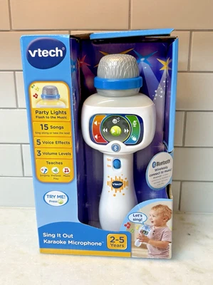 New Vtech Sing It Out  Karaoke Microphone Bluetooth Flashing Lights Toy Toddlers - Image 1 of 3