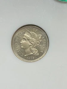 NGC PF65 CAC 1879 THREE CENT NICKEL PROOF BEAUTIFUL CHOICE PROOF FATTY HOLDER - Picture 1 of 3