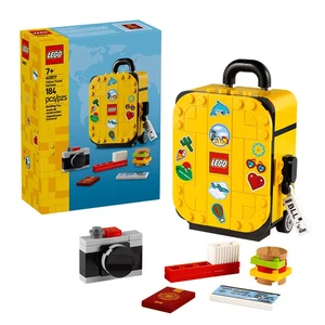 Lego building blocks yellow travel bags building block models stickers suitcases - Picture 1 of 6