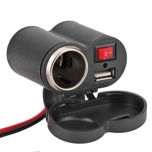 Moto Guidon Chargeur USB Moto Vélo électrique 12V Allume-cigare Adaptateur - Photo 1 sur 7