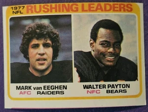 1978 Topps FB #333 NFL Rushing Leaders Mark van Eeghen Walter Payton Karte HOF - Bild 1 von 2
