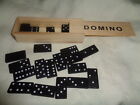 Domino Dominospiel Holzschachtel 28 schwarze Steine  ab 5 Jahre  NEU