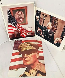 Press Photos General Douglas MacArthur & General Ashkoff & Abe Lincoln 1092Of - Picture 1 of 10