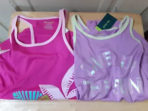 Tek Gear (TWO) Girls Active Wear Tank Tops Size Large (10-12) NEW WITH TAGS - Picture 1 of 5
