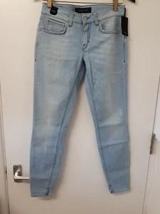 DRYKORN Jeans W26 L34 Stretch Distressed Split Cuffs Skinny Fit - Picture 1 of 4