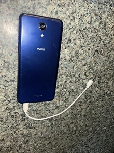 Wiko Ride Android Smartphone Blue PARTS CRACKED SCREEN - Picture 1 of 4