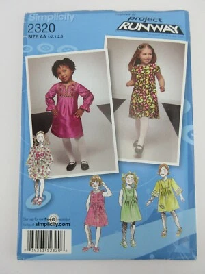 Simplicity 2320 Toddler Girls Dress Pattern Design Your Own Size 1/2-3 Uncut x1 - Image 1 of 2