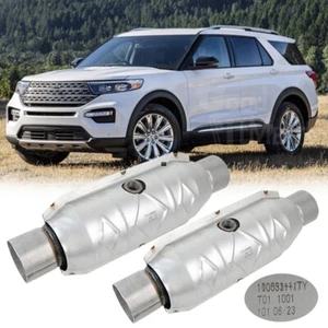2X 2.5" Catalytic Converters EPA w/ Heat Shield 15" Long For Ford Explorer 4.6L - Picture 1 of 15