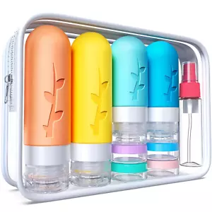 18Pack Travel Bottles for Toiletries,Tsa Approved Silicone Travel Containers Jar - Picture 1 of 12
