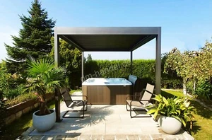 Aluminium Terrassendach 6,2x3m Lamellen Pergola Sonnenschutz elektrisch Premium - Bild 1 von 12