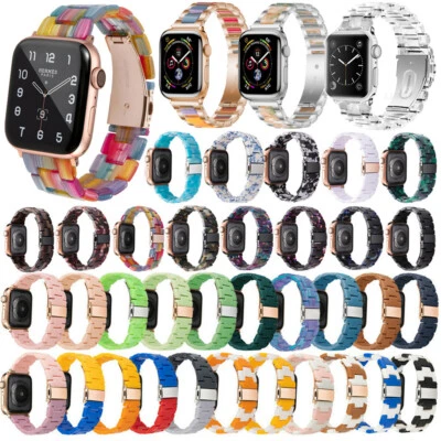 Resin iWatch Band Strap Bracelet For Apple Watch Series 8 SE 7 6 5 4 3 2 38/45mm - Image 1 of 4