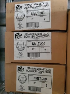 Lote de 6 piezas - Conector de sello líquido recto no metálico Peco NMLT200 2 pulgadas - Imagen 1 de 1