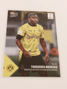 2021 Topps Now - Moukoko - Carta Supercoppa tedesca il giocatore più giovane di sempre, come nuova. - Foto 1 di 4