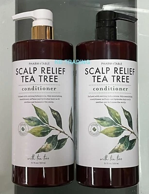 2-Pk~ PHARM to TABLE SCALP RELIEF TEA TREE MINT COCONUT Botanicals CONDITIONER - Image 1 of 4