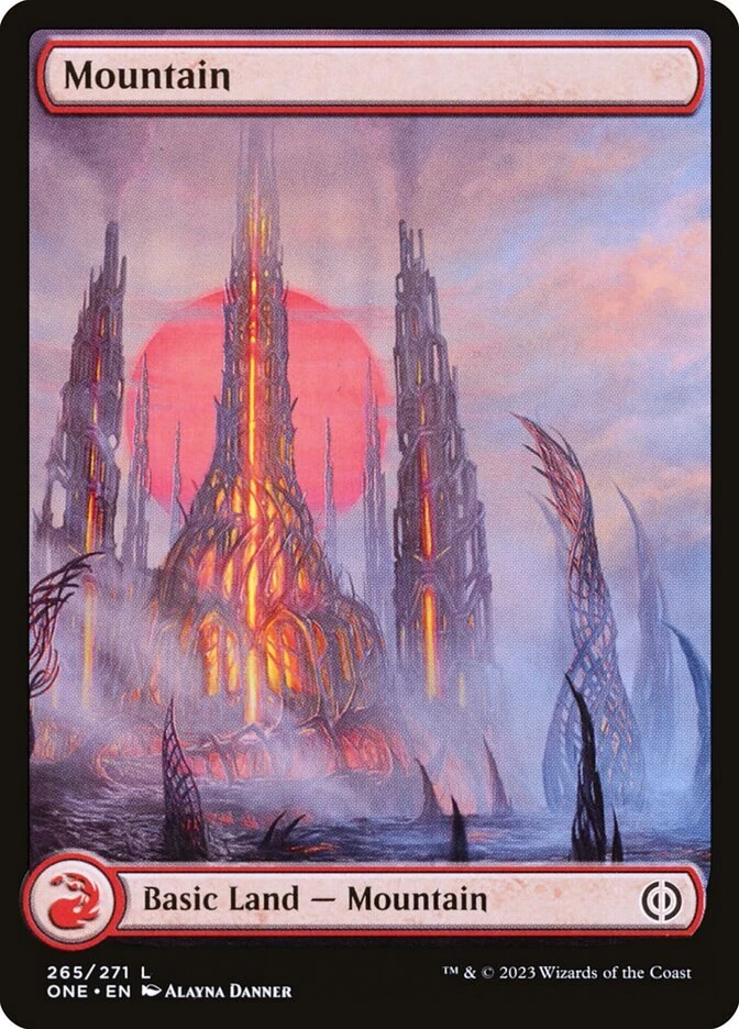 Magic the Gathering (mtg): ONE: Mountain (265) - Full Art - Foil - Image 1 of 1