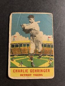 1933 Delong Gum Card #5 Charlie Gehringer Detroit Tigers HOF