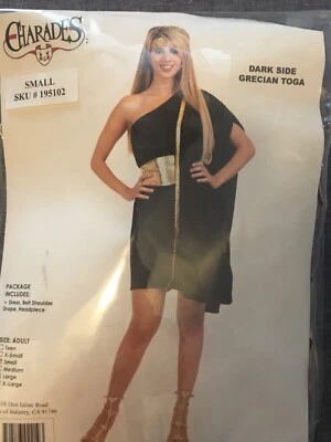 disfraz toga mujer negro y dorado talla pequeña Foto 1 de 2