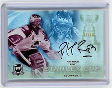 PATRICK ROY 2009-10 UD THE CUP HOCKEY "STANLEY CUP SIGNATURE" ON-CARD AUTO 34/50