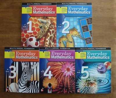 Lot Everyday Mathematics: Multilingual Handbooks Grades 1 2 3 4 5 - LIKE NEW! - Image 1 of 4
