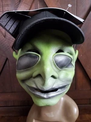Zagone Studios Orion Green Alien Baseball Cap Adult Halloween Latex Mask Area 51 - Image 1 of 4