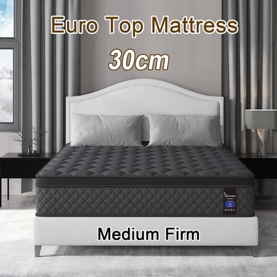 Viscountess Mattress Euro Top Memory Foam Bed Queen Double King Single 30cm - image 1 of 4