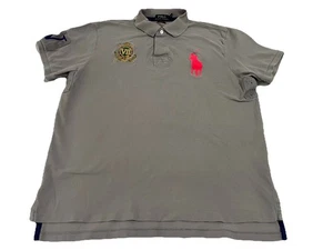 Polo Ralph Lauren R.L. County Riders Jockey Club Gray Rugby Polo XL Big Pony - Picture 1 of 9