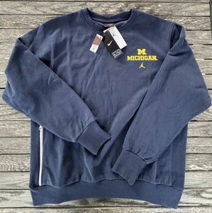 Jordan Michigan Wolverines 2024 Sideline Crewneck Sweatshirt S  $110 - Picture 1 of 24