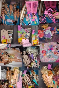 RIESIGE Barbie Puppe Konvolut Teile Spiel Kleidung teils Vintage Schrank Eiche Bulk groß - Bild 1 von 1