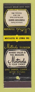 Matchbook Cover - Motorola TV Parkview Radio Cleveland OH - Picture 1 of 1