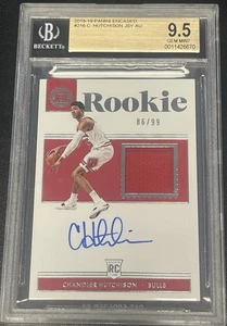 BGS 9.5 CHANDLER HUTCHISON 2018-19 ENCASED ROOKIE PATCH AUTO /99 CHICAGO BULLS - Picture 1 of 2