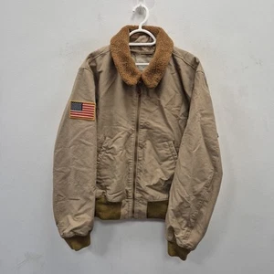 Ralph Lauren Polo Supply MA-1 Flight Aviator Bomber USA Flag Jacket Size XL - Picture 1 of 9