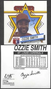 Ozzie Smith 1992 LK Sport Tasse Aufkleber "graue" Version - Bild 1 von 2