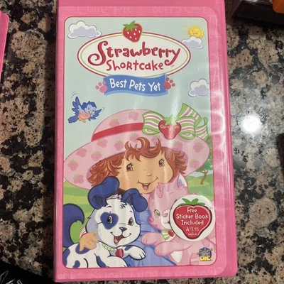 Strawberry Shortcake - Best Pets Yet RARE Clamshell 2004 VHS cartoon peppy puppy - Image 1 of 3