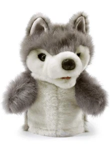 Folkmanis Little Wolf Hand Puppet, 9" - Picture 1 of 6