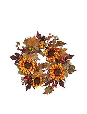  24in. Sunflower & Berry Wreath  - Image 1 of 2