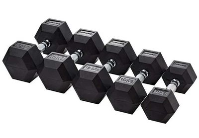 DEFAULT Manubri Gommati Esagonali Diamond Professional da 1 kg a 70 kg