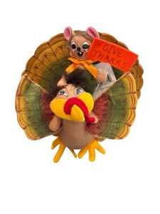 Annalee 2020 Give Thanks Friends Truthahn Maus 7" Thanksgiving Herbst Neu mit Etikett PG-4 - Bild 1 von 8
