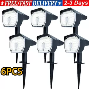 US 6 Pack 28-LED Solar Spotlights Landscape Lights Outdoor Garden Pathway Lamps - Picture 1 of 12