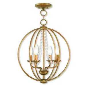 Livex Lighting 40914-48 Arabella 4 Light Agl Mini Chandelier/Flush Mount, 15"... - Picture 1 of 2