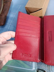 GOLUNSKI BRANDED RED LEATHER Z.COIN MULTI C/C LG NOTES  GORGEOU PURSE GIFT IDEA