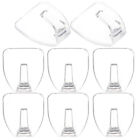 Clear Acrylic Sticky Wall Hooks - 8 Pack for Bathroom, Kitchen, Office