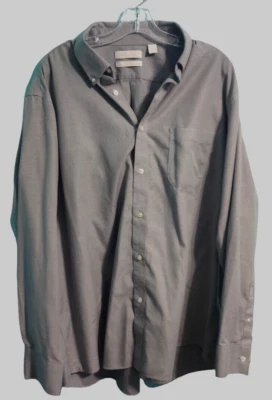Roundtree & Yorke Gold Label Non Iron Sport Shirt Gray XL - Image 1 of 4